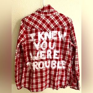 Taylor Swift Hand painted flannel